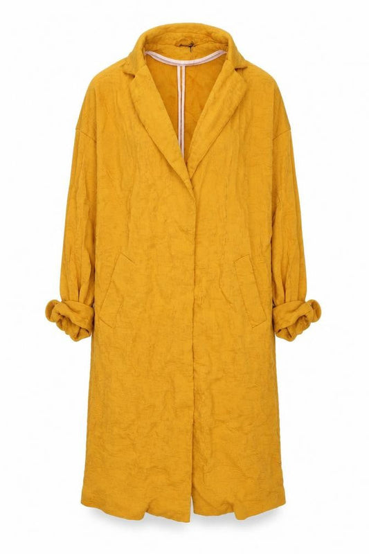 Topshop Womens Yellow Overcoat Coat Size 10 Buckle