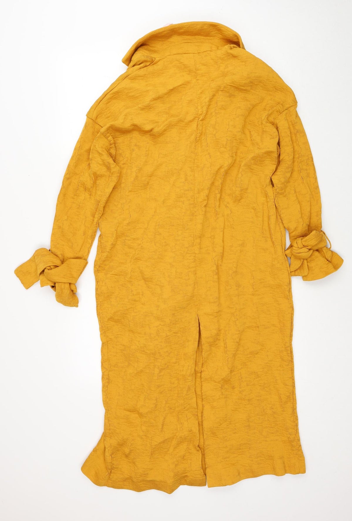 Topshop Womens Yellow Overcoat Coat Size 10 Buckle