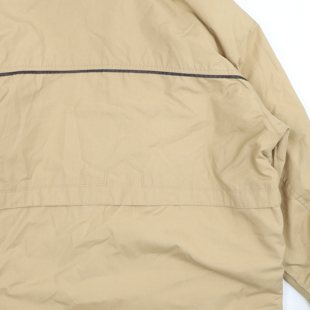 Berkertex Womens Beige Overcoat Coat Size 12 Zip - Size 10-12