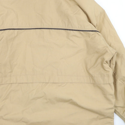 Berkertex Womens Beige Overcoat Coat Size 12 Zip - Size 10-12