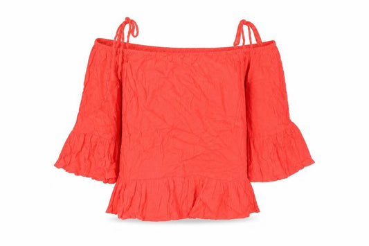 Atmosphere Womens Pink Viscose Basic Blouse Size 14 Off the Shoulder - Drop hem