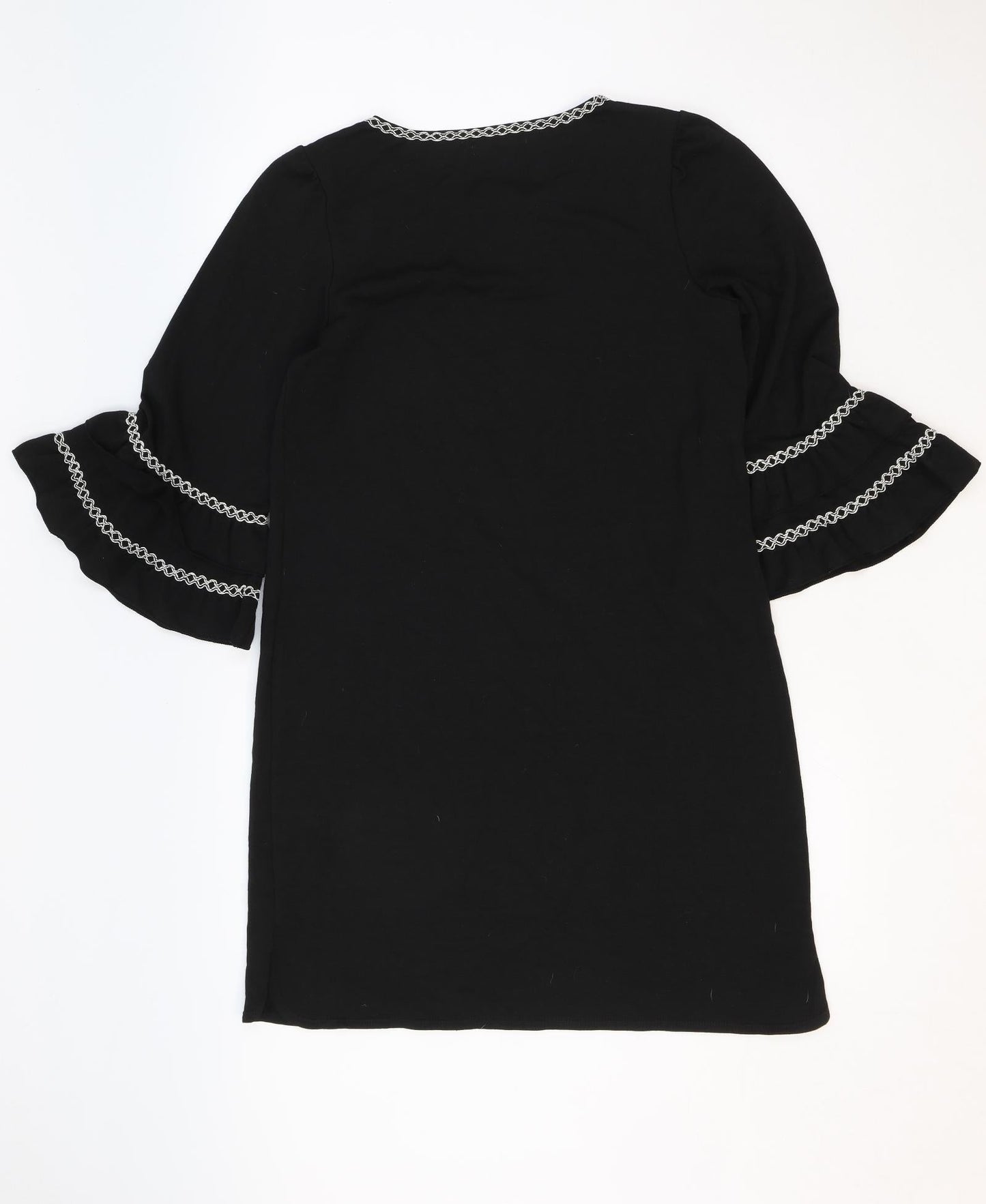 Max Studio Womens Black Viscose Shift Size M Round Neck Pullover