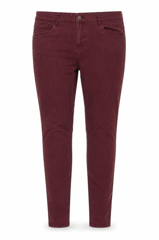 Denim & Co. Womens Red Cotton Skinny Jeans Size 12 Regular Zip