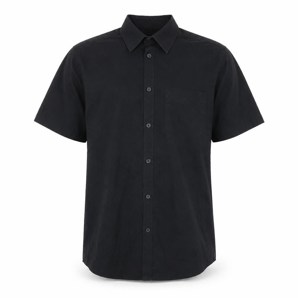 Taylor & Wright Mens Black Cotton Button-Up Size 14.5 Collared Button