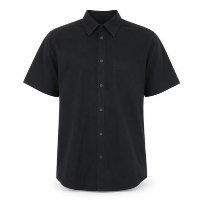 Taylor & Wright Mens Black Cotton Button-Up Size 14.5 Collared Button