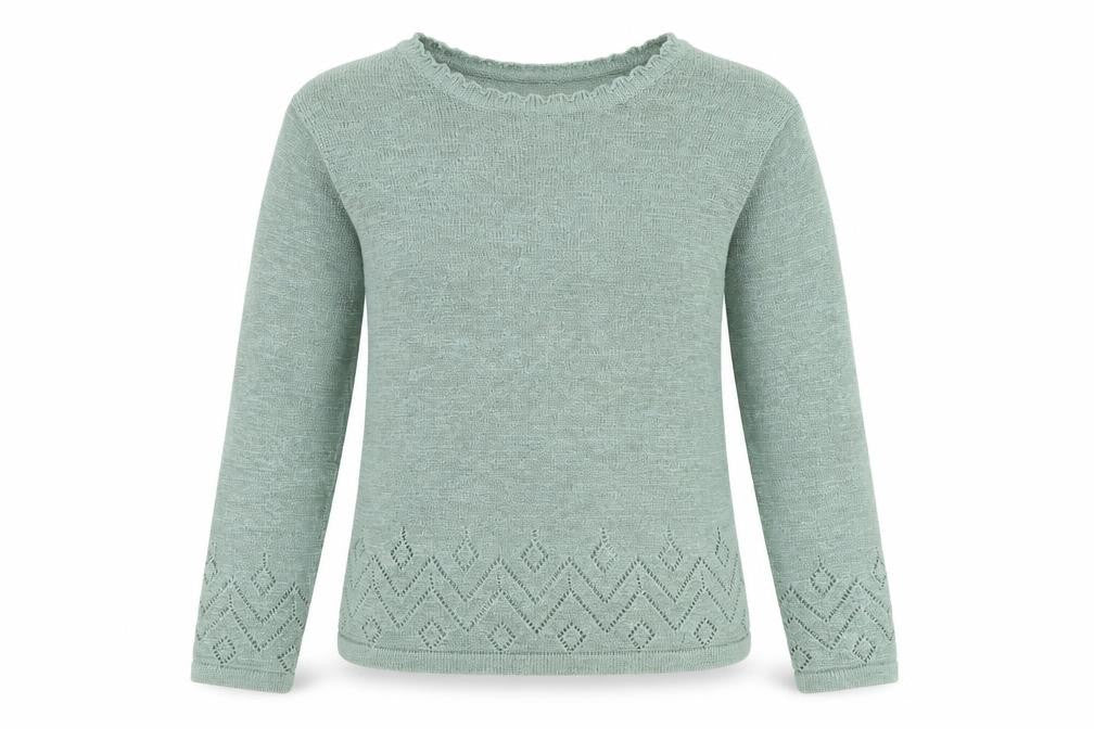Bonmarché Womens Green Round Neck Polyester Pullover Jumper Size S
