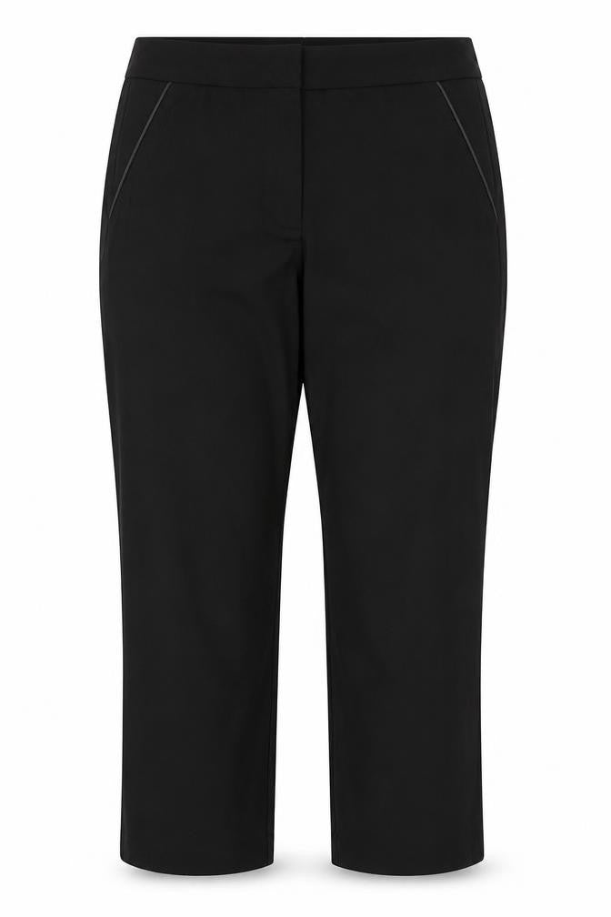Papaya Womens Black Polyester Trousers Size 14 Regular Zip