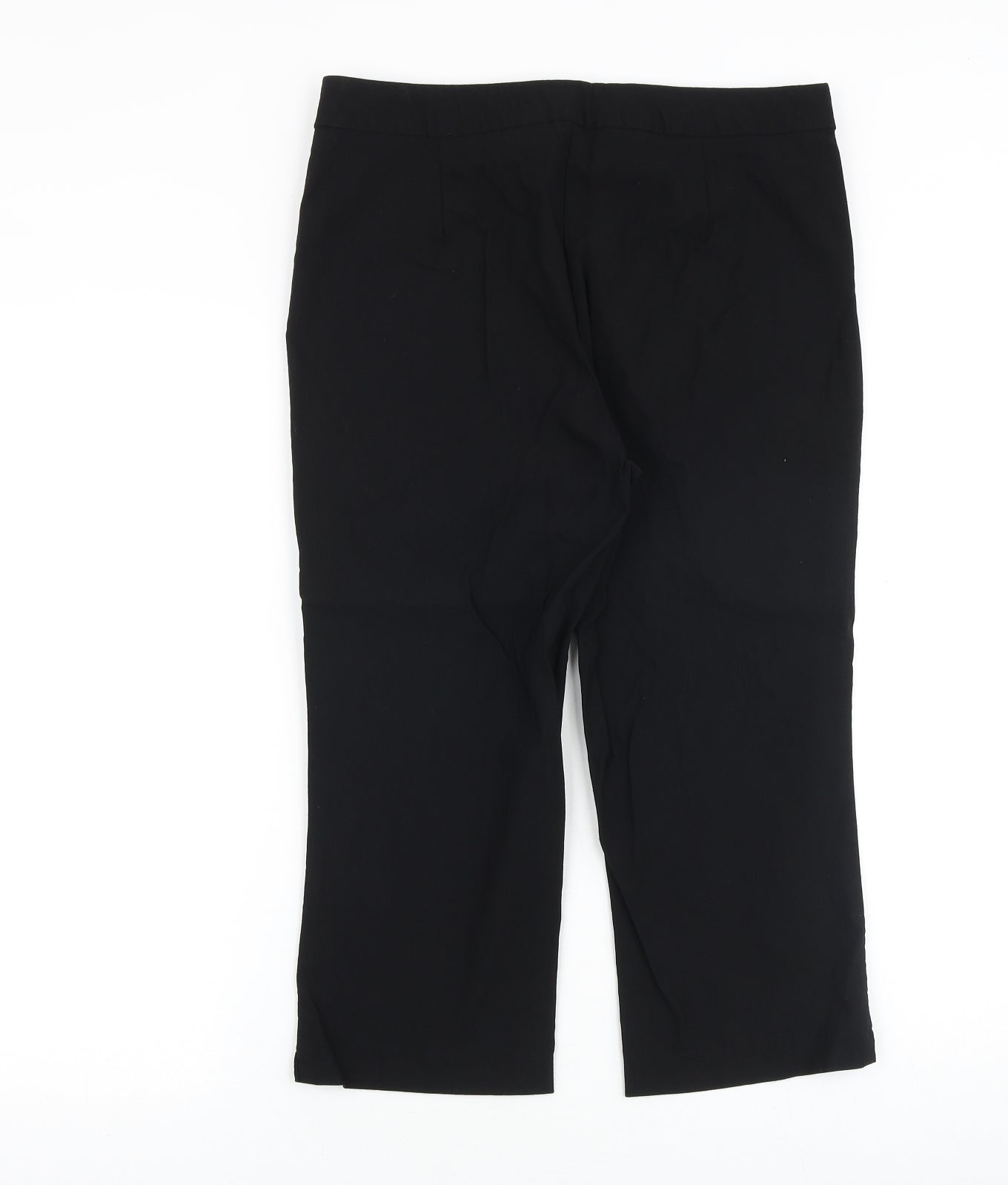 Papaya Womens Black Polyester Trousers Size 14 Regular Zip