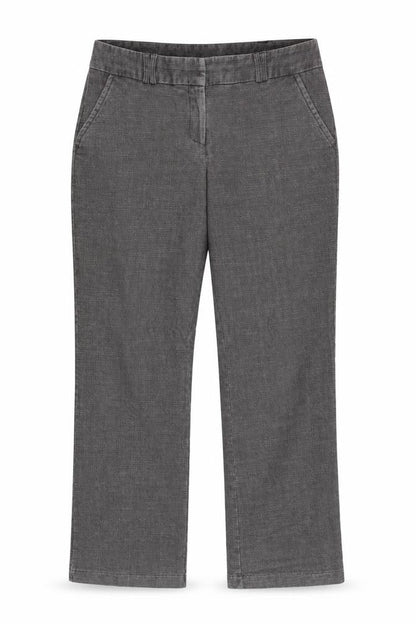 Principles Womens Grey Cotton Trousers Size 34 in Regular Zip