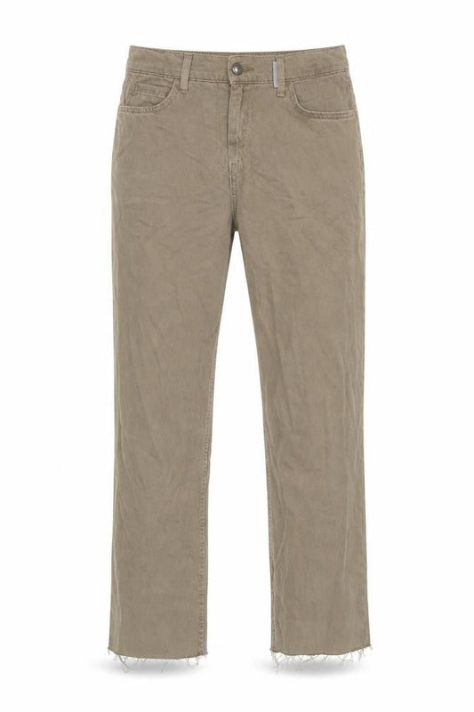 COLLUSION Mens Beige Cotton Straight Jeans Size 30 in L32 in Regular Zip - Distressed Hems