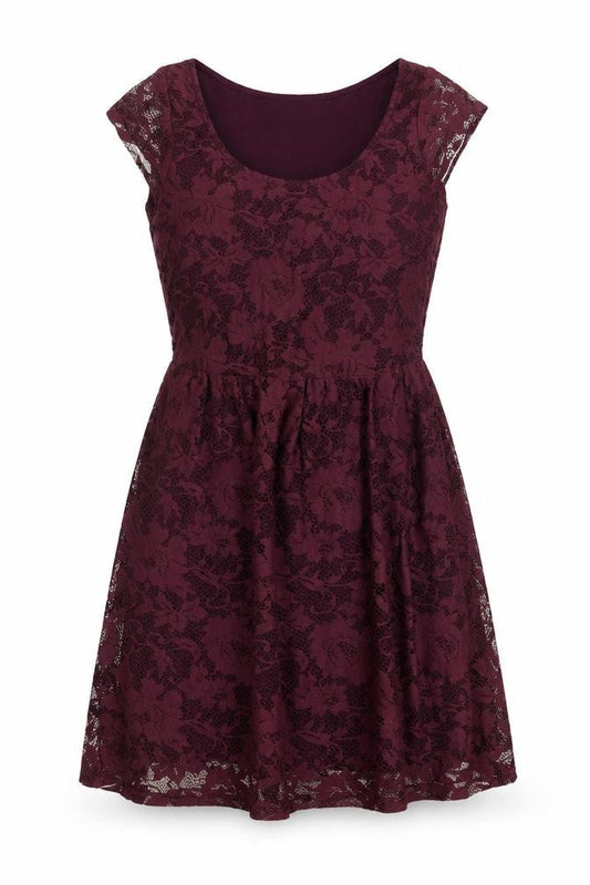 Dorothy Perkins Womens Red Floral Polyester A-Line Size 8 Scoop Neck Pullover
