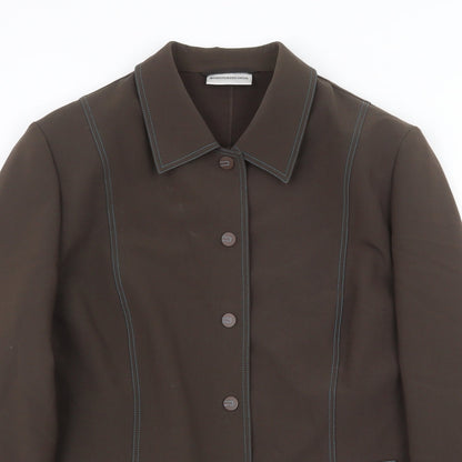 Sommermann Womens Brown Jacket Size 14 Snap