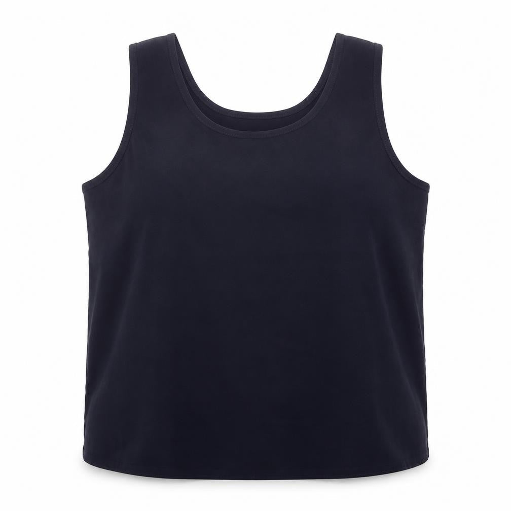 Drendle Womens Blue Polyester Basic Tank Size 16 Round Neck