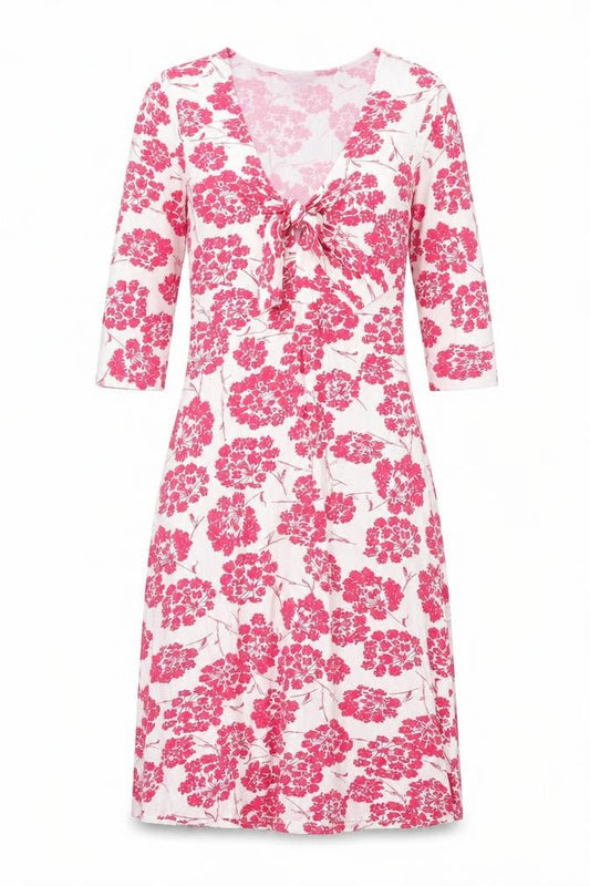 LK Bennet Womens Pink Floral Viscose A-Line Size 6 Scoop Neck Pullover
