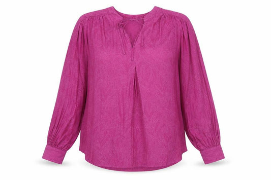 NEXT Womens Purple Paisley Polyester Basic Blouse Size 10 Round Neck