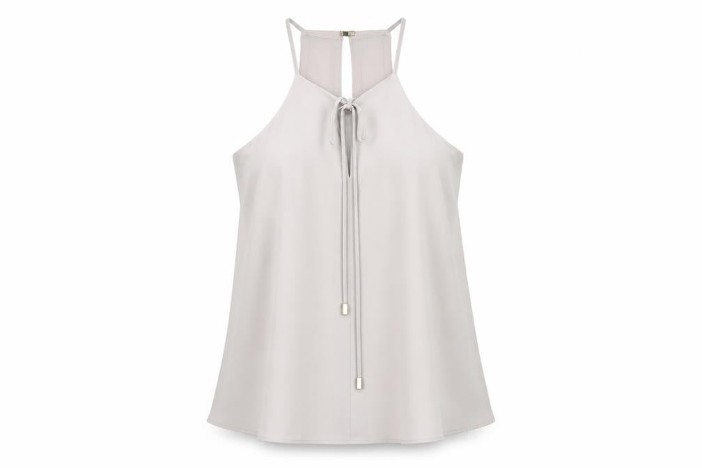 River Island Womens Beige Polyester Camisole Tank Size 8 Square Neck