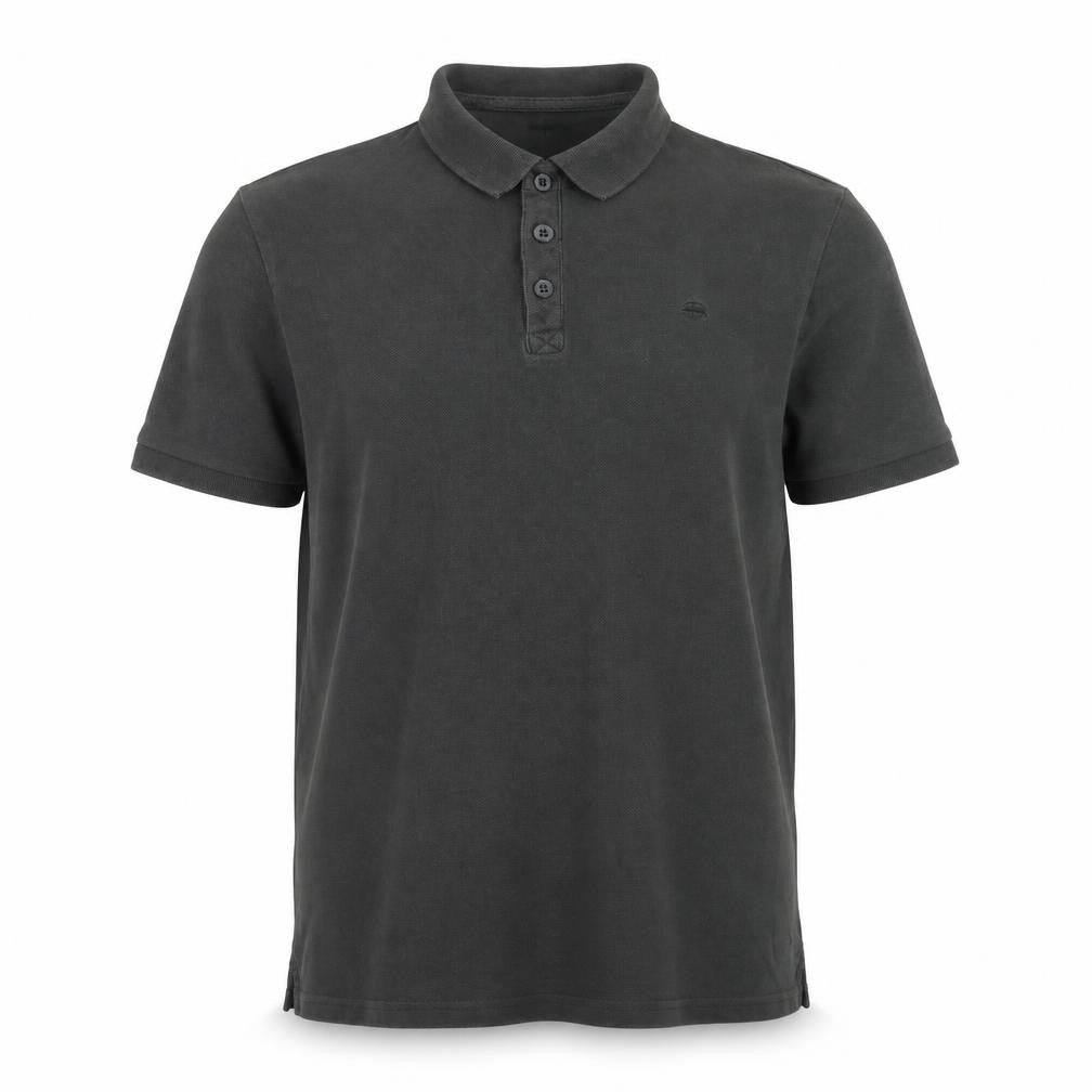 Nutmeg Mens Grey Cotton Polo Size L Collared Button