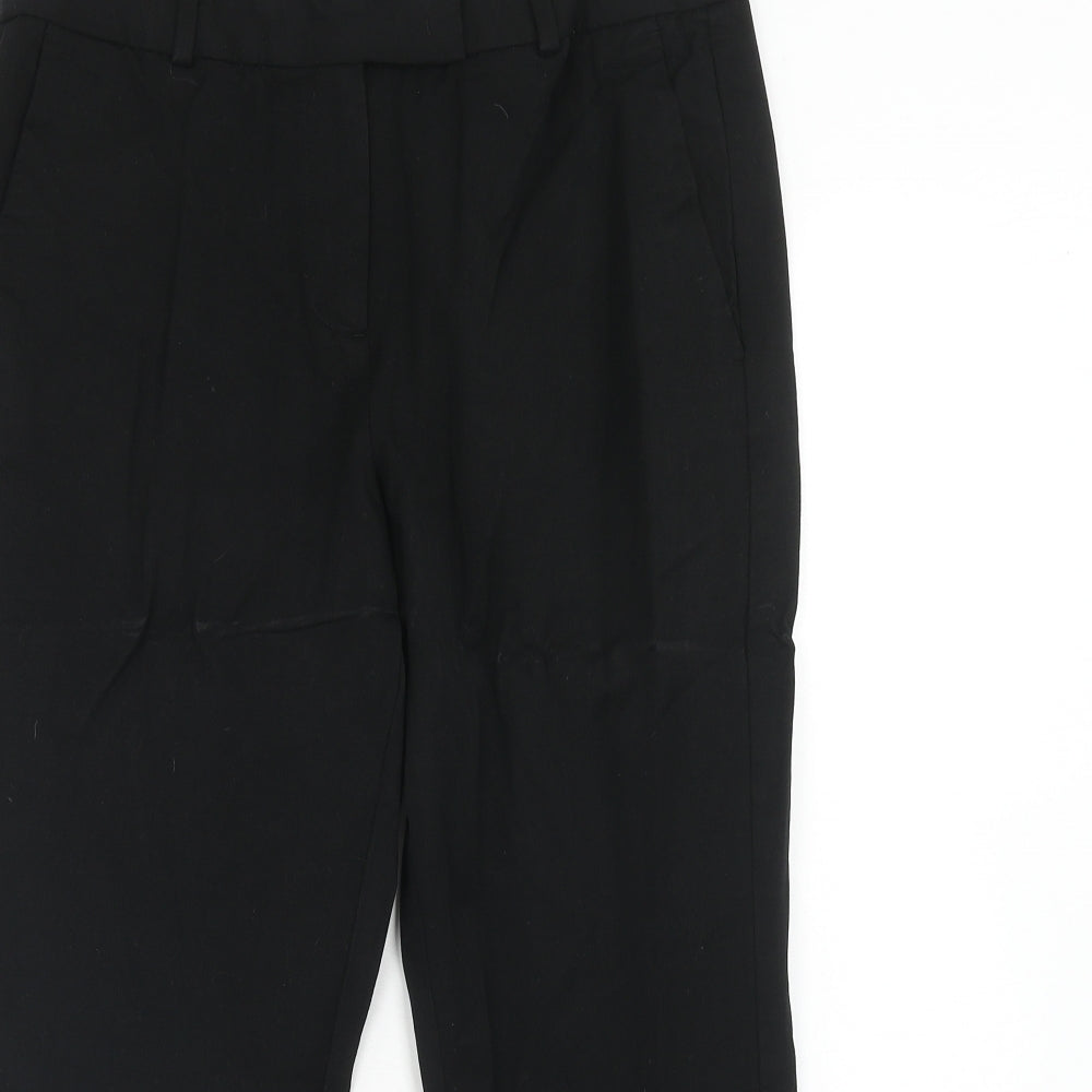 Marks and Spencer Womens Blue Viscose Trousers Size 14 Regular Hook & Eye