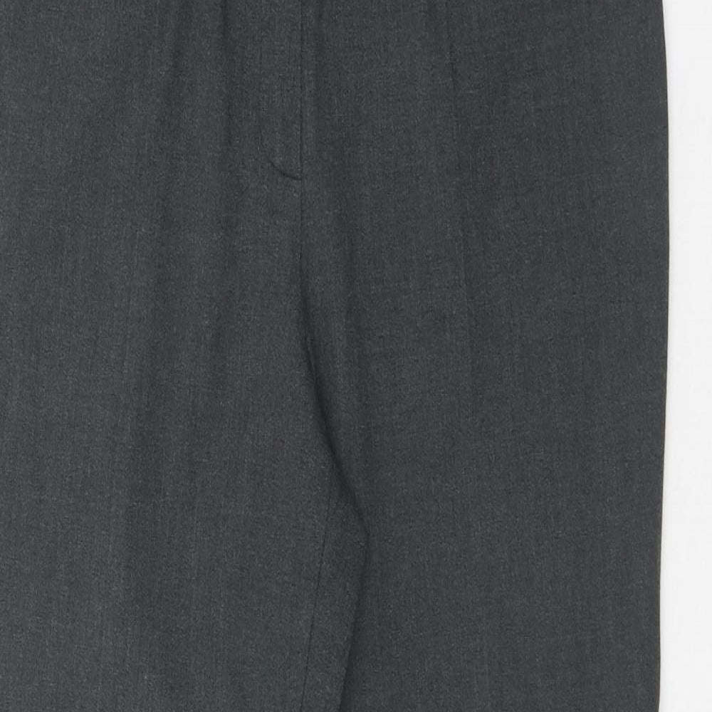 Marks and Spencer Womens Grey Polyester Dress Pants Trousers Size 14 Regular Zip