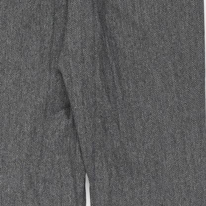 Uniqlo Womens Grey Polyester Dress Pants Trousers Size 32 in Regular