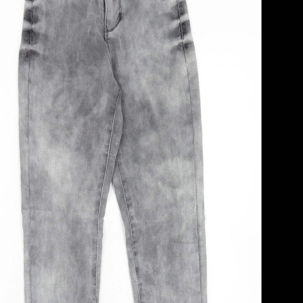 Blue Spice Womens Grey Cotton Skinny Jeans Size 26 in Regular Zip