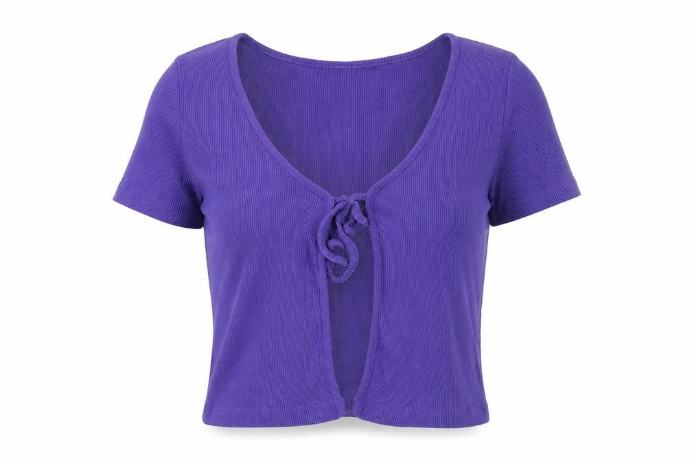 Brave Soul Womens Purple Cotton Basic Blouse Size XS V-Neck