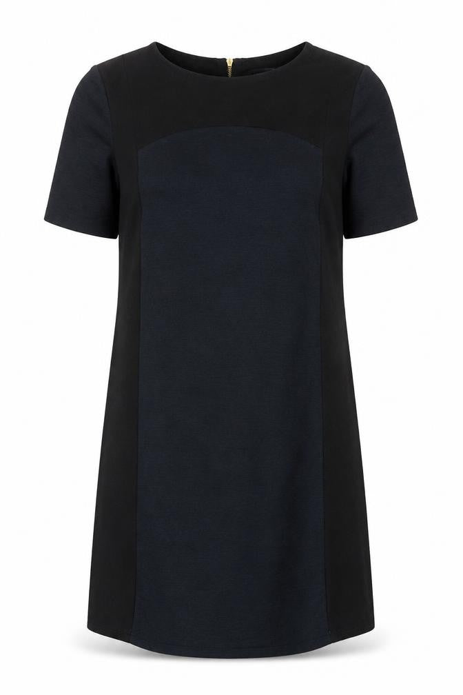 Warehouse Womens Black Polyester A-Line Size 10 Round Neck Zip