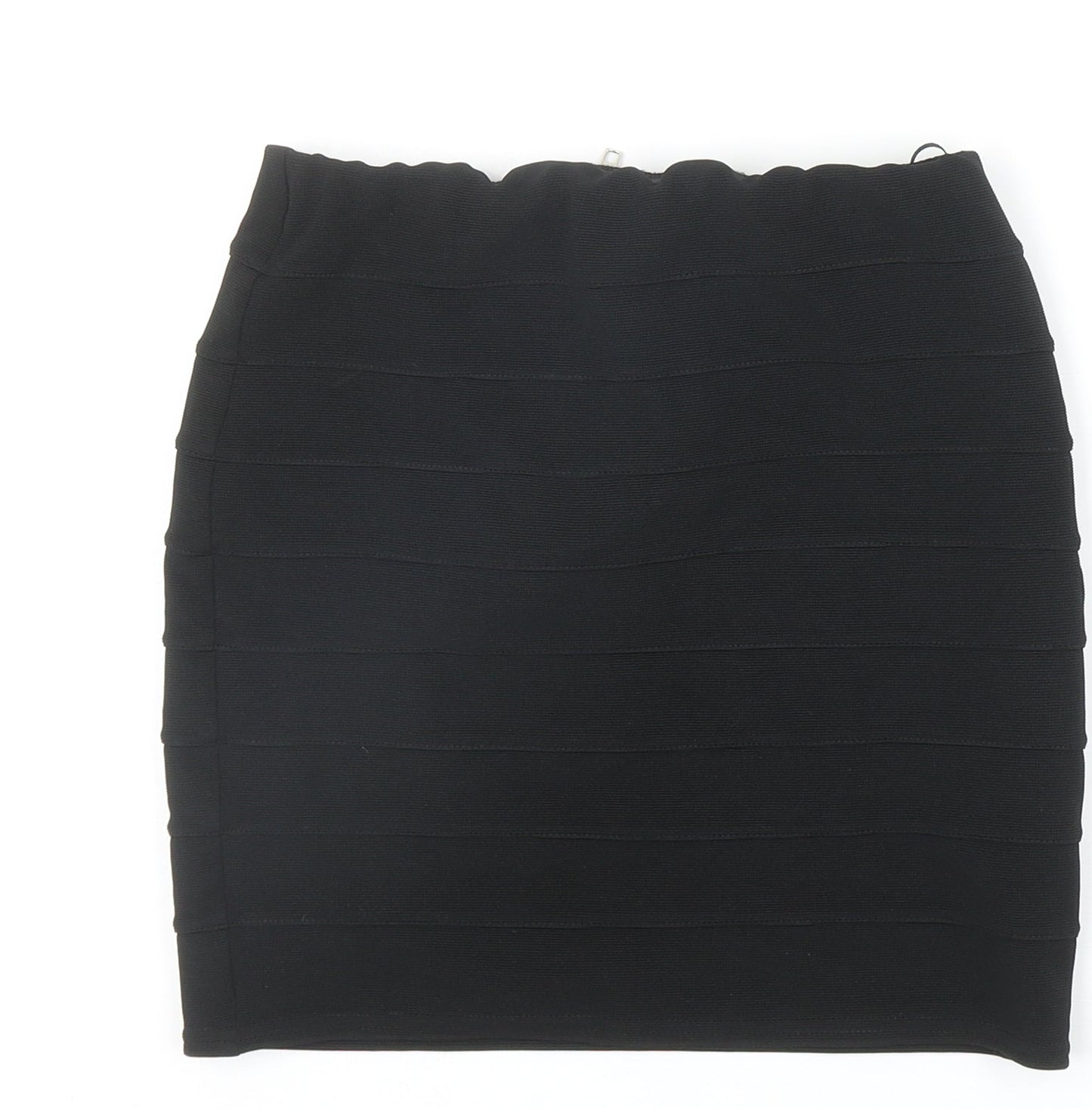 Therapy Womens Black Polyester Bandage Skirt Size 8 Zip