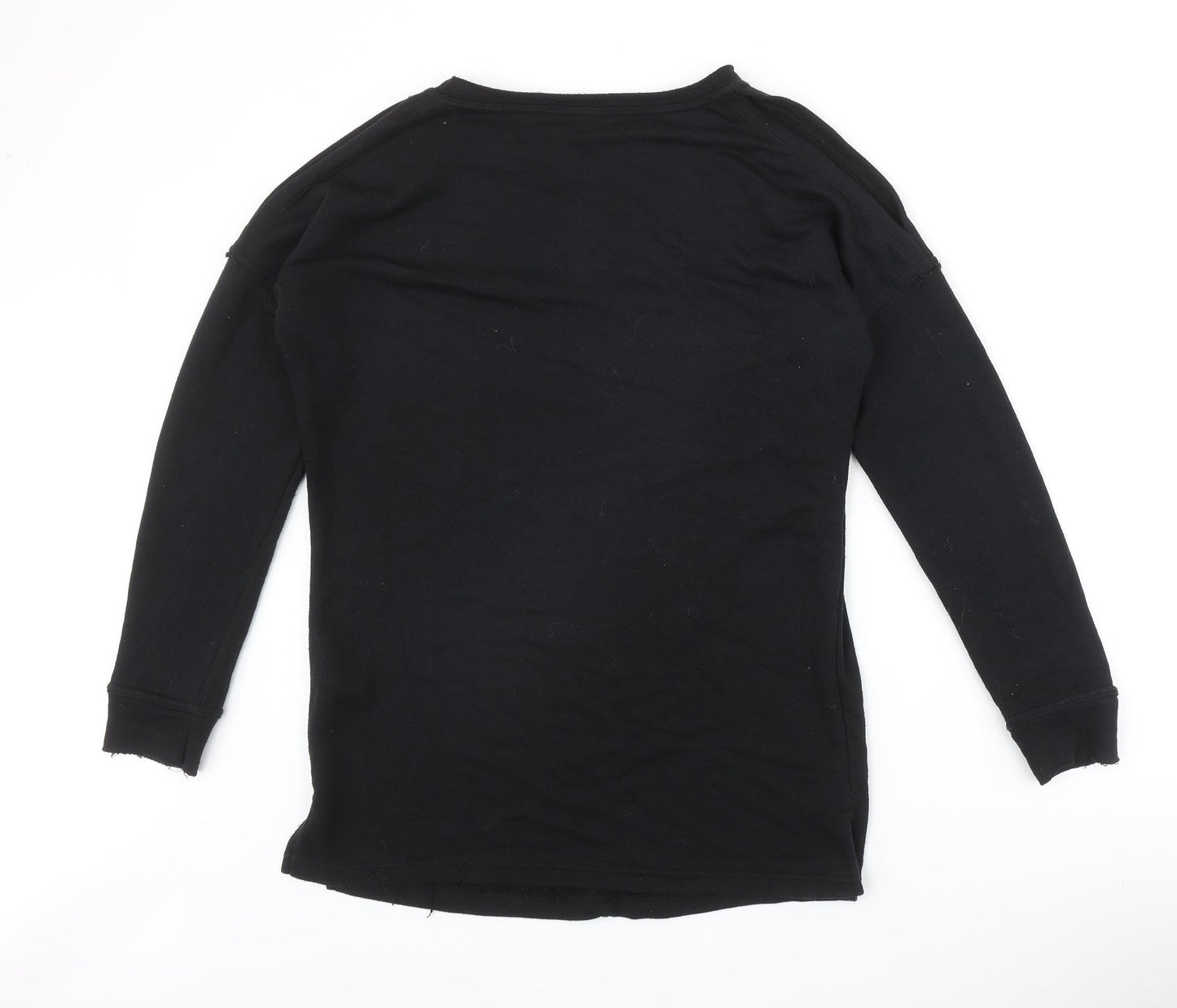 New Look Womens Black Polyester Pullover Sweatshirt Size 8 Pullover