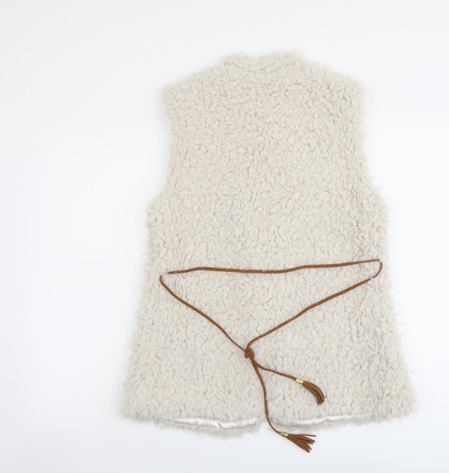 Atmosphere Womens Beige Gilet Waistcoat Size 10 Hook & Eye