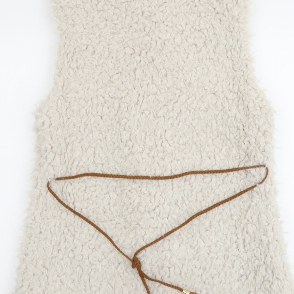 Atmosphere Womens Beige Gilet Waistcoat Size 10 Hook & Eye