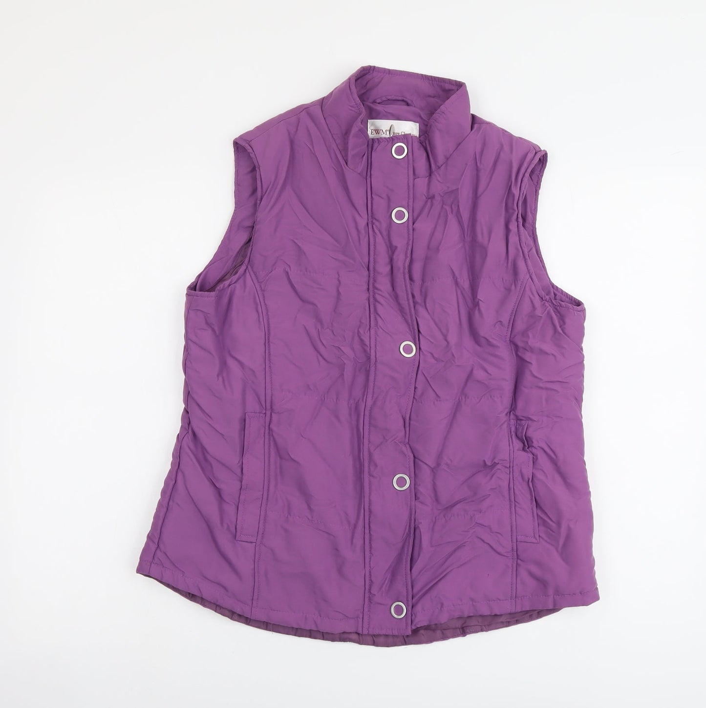 EWM Womens Purple Gilet Jacket Size 14 Zip