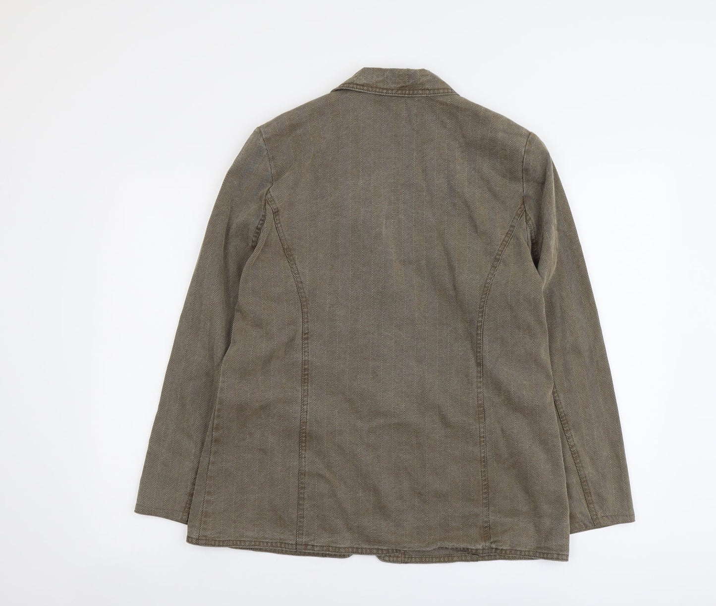 Pola Womens Brown Jacket Blazer Size 14 Button