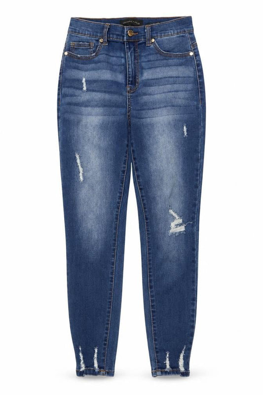 Kendall And Kylie Womens Blue Cotton Skinny Jeans Size 26 in L27 in Regular Button