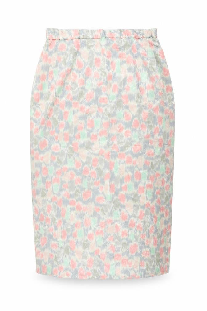 Gina Bacconi Womens Multicoloured Floral Polyester Straight & Pencil Skirt Size 16 Zip