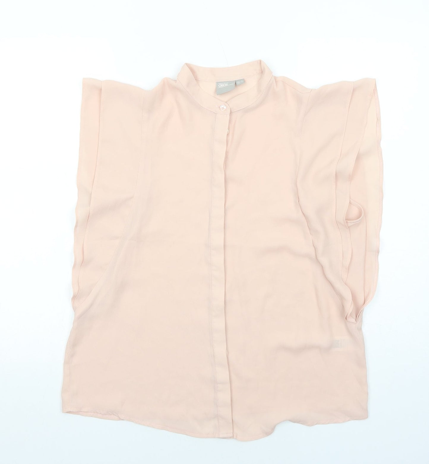 ASOS Womens Pink Polyester Basic Tank Size 12 Round Neck