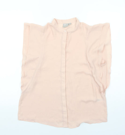 ASOS Womens Pink Polyester Basic Tank Size 12 Round Neck