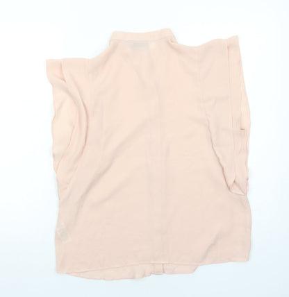 ASOS Womens Pink Polyester Basic Tank Size 12 Round Neck