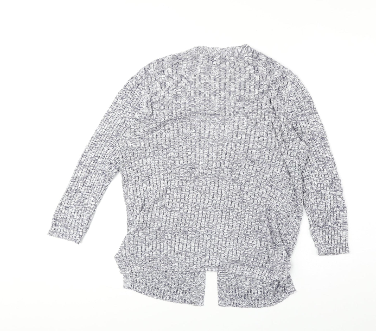Papaya Womens Grey V-Neck Viscose Cardigan Jumper Size 12 - Tie Front