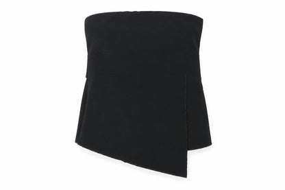Preworn Womens Black Polyester Basic Tank Size 14 Off the Shoulder