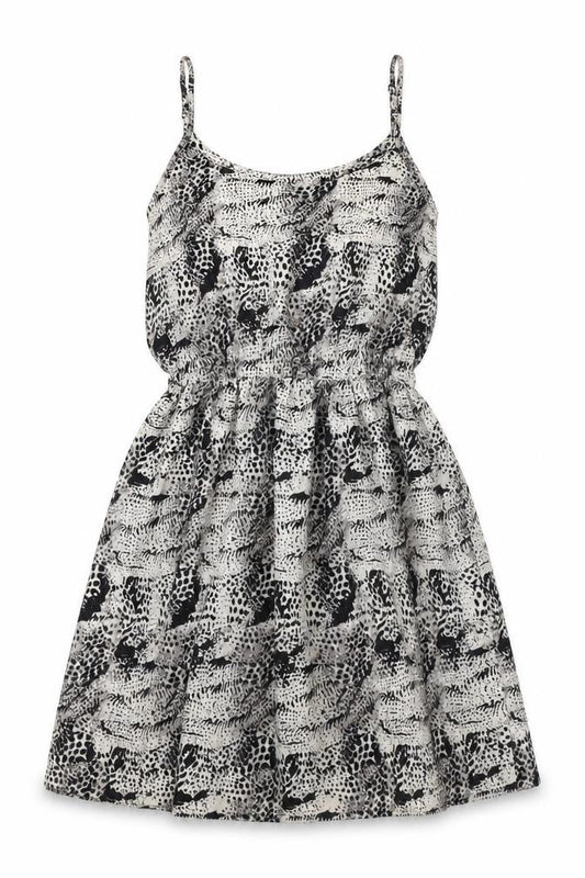 Boohoo Womens Grey Geometric Polyester Skater Dress Size 10 Scoop Neck Pullover