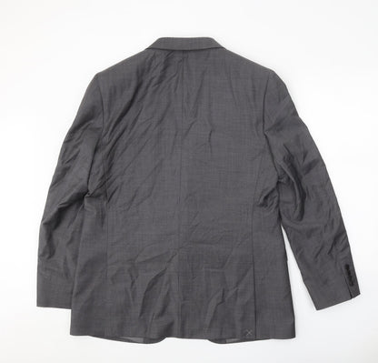 Autograph Mens Grey Wool Jacket Suit Jacket Size XL Regular