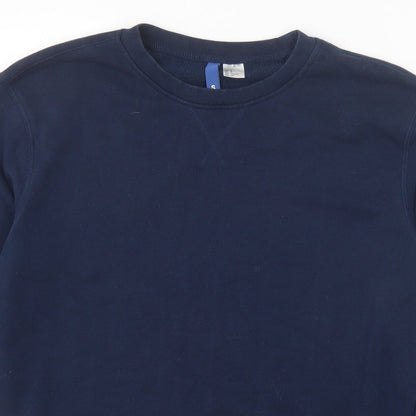 H&M Womens Blue Cotton Pullover Sweatshirt Size S Pullover