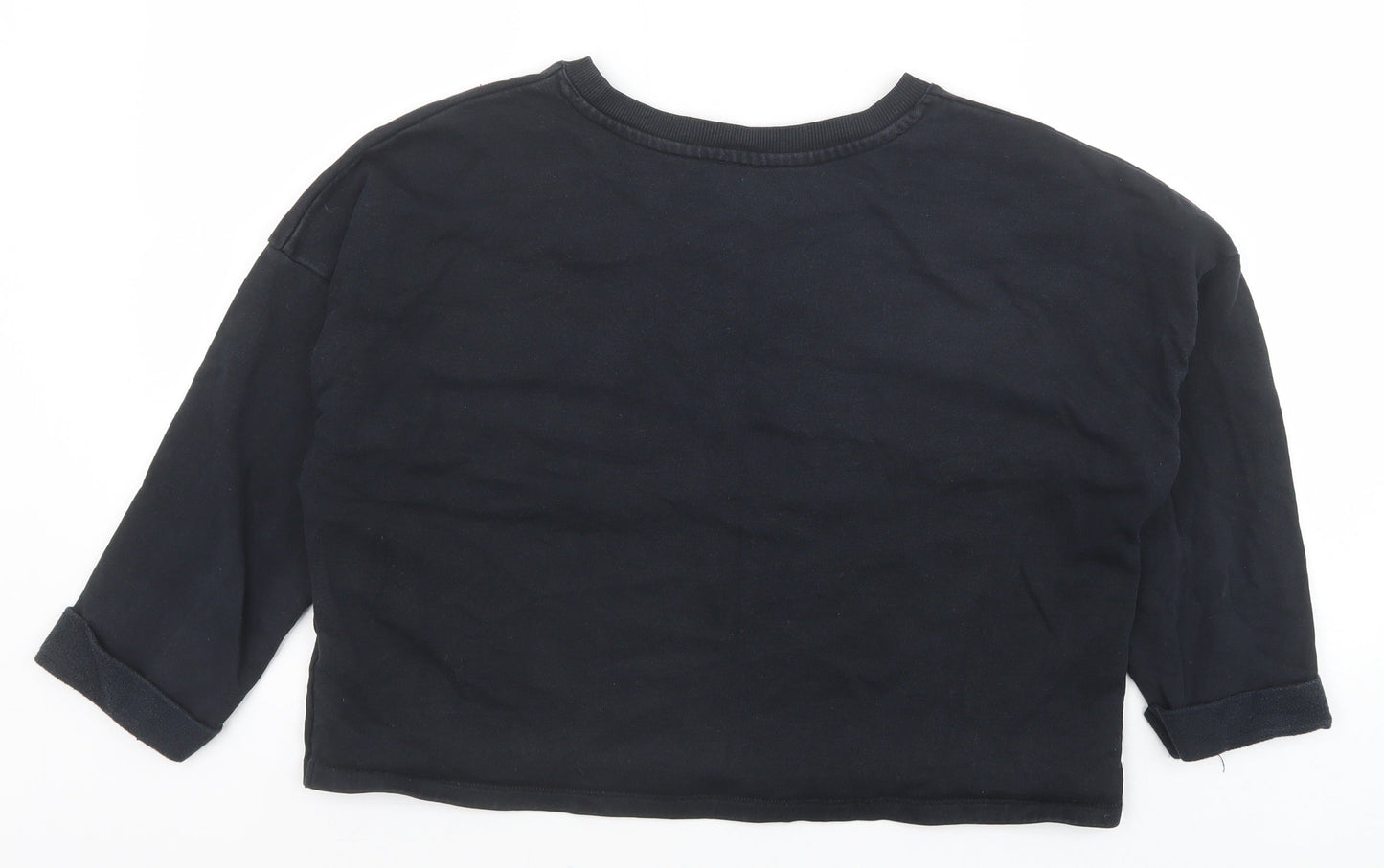 ASOS Womens Black 100% Cotton Pullover Sweatshirt Size 14 Pullover