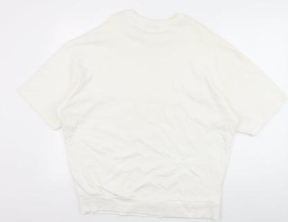 ASOS Womens White Cotton Pullover Sweatshirt Size M Pullover