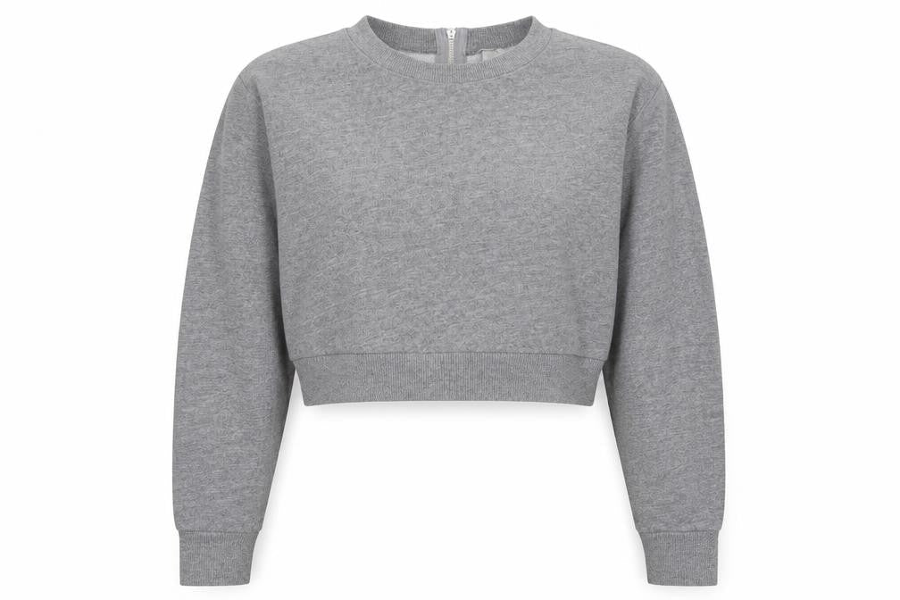 Divided Womens Grey Cotton Pullover Sweatshirt Size S Zip