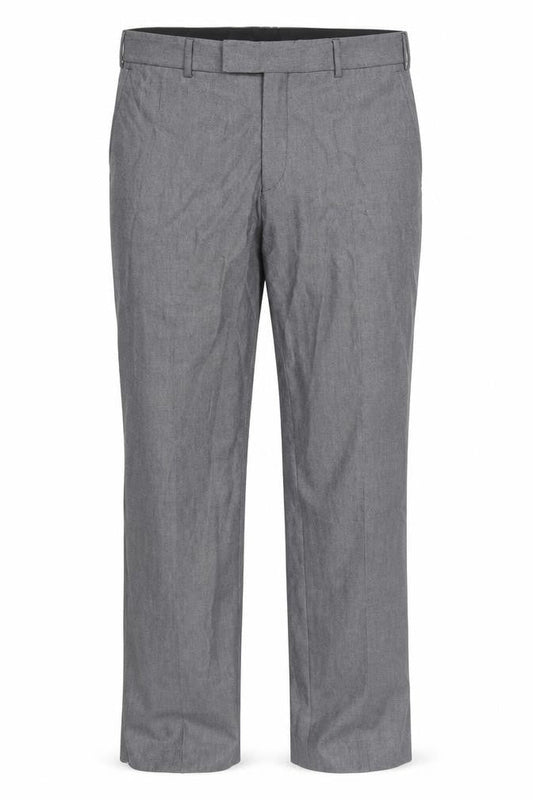 Preworn Mens Grey Polyester Dress Pants Trousers Size 36 in Regular Zip