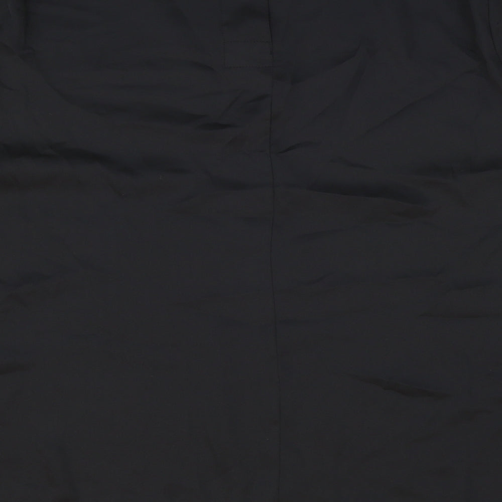 Marks and Spencer Womens Black Polyester Basic T-Shirt Size 2XL Round Neck