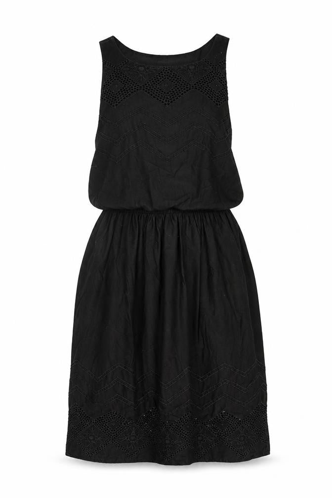 Gap Womens Black Polyester Fit & Flare Size 4 Round Neck Pullover