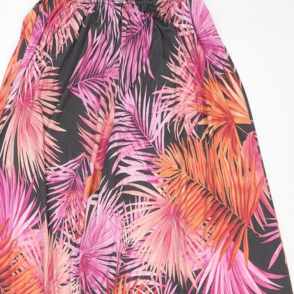 Decoy Womens Pink Geometric Polyester Trousers Size 30 in Regular